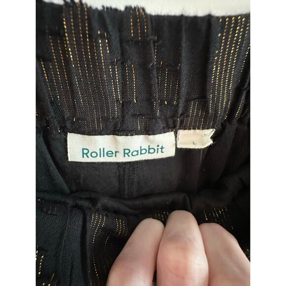 Roller Rabbit Lurex Ashton Skirt – Black & Gold Glam | Size L - Picture 4 of 8